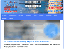 Tablet Screenshot of airexcellenceheatcool.com